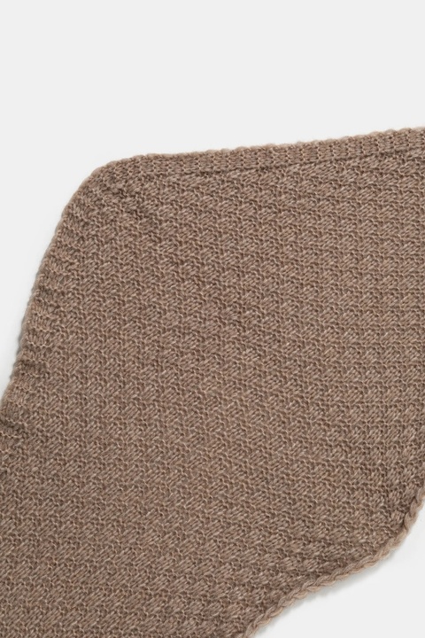 Answear.LAB szalik z wełną merino damski kolor beżowy gładki - zdjęcie produktu nr 2