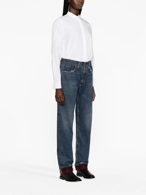 Maison Margiela ripped straight-leg jeans - Blue - zdjęcie produktu nr 1