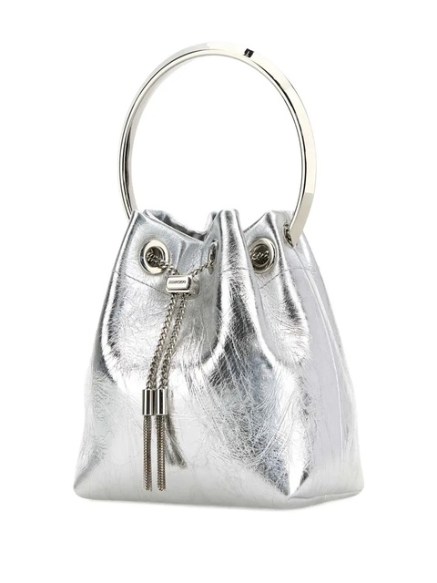 Jimmy Choo leather bucket bag - Silver - zdjęcie produktu nr 2