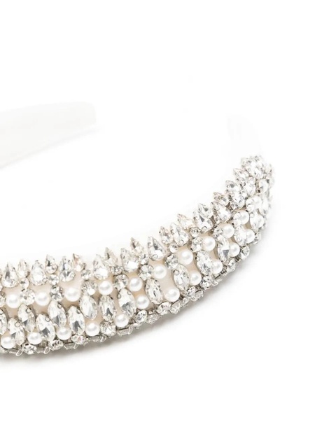 Self-Portrait crystal-embellished headband - White - zdjęcie produktu nr 2