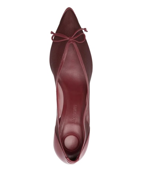 Jacquemus mesh bow pumps - Red - zdjęcie produktu nr 2