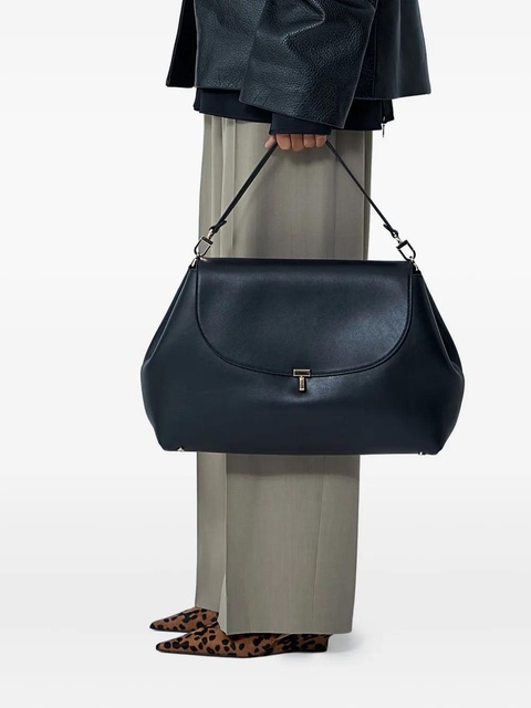 TOTEME T-Lock leather shoulder bag - Black - zdjęcie produktu nr 2