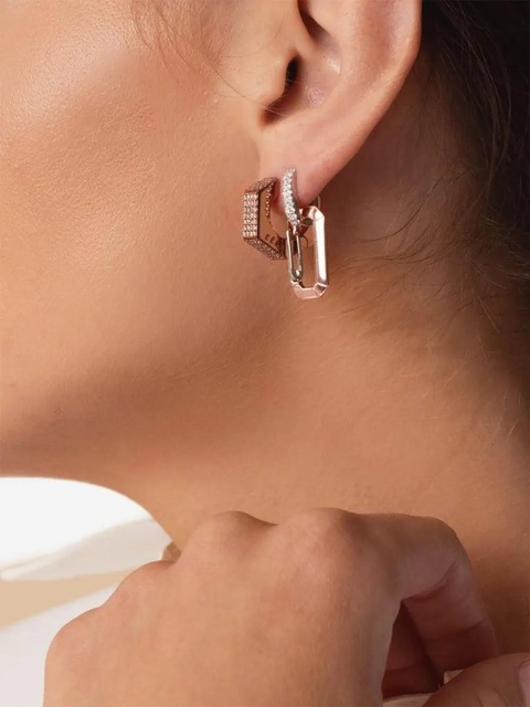 EÉRA 18K white gold small Chiara diamonds single earring - Pink - zdjęcie produktu nr 2