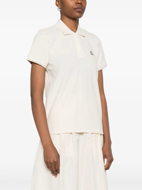 Moncler appliqué-logo polo shirt - Neutrals - zdjęcie produktu nr 2