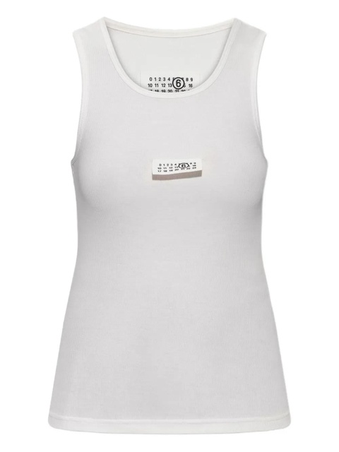 MM6 Maison Margiela cotton tank top - White - zdjęcie produktu nr 1