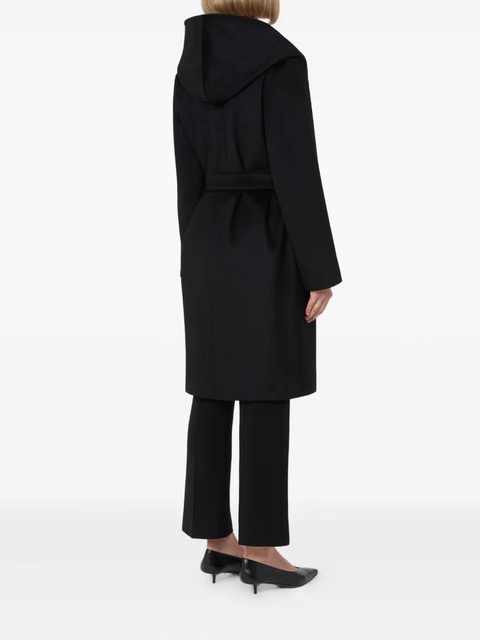 Max Mara hooded belted coat - Black - zdjęcie produktu nr 2