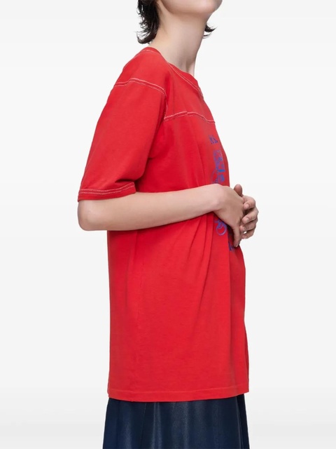 Maison Margiela graphic-print crew-neck T-shirt - Red - zdjęcie produktu nr 2