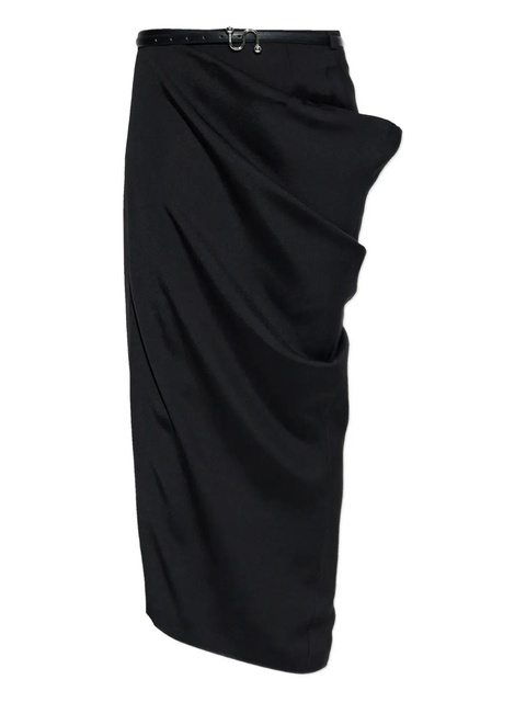 Sportmax Pontida draped belted maxi skirt - Black - zdjęcie produktu nr 1