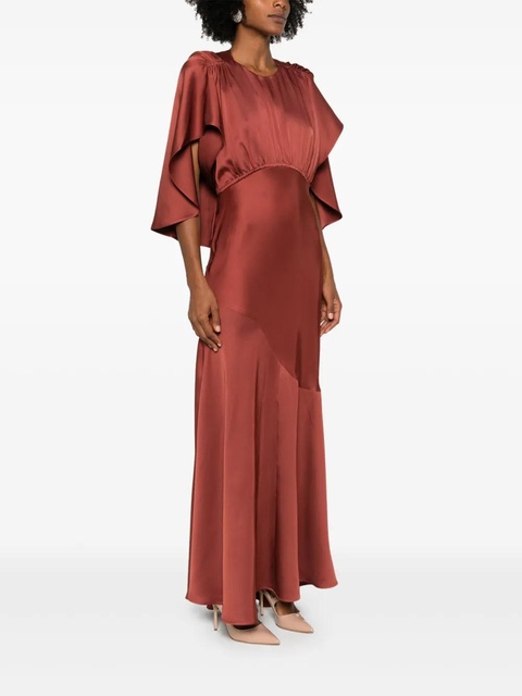 ZIMMERMANN cape-insert round-neck maxi dress - Red - zdjęcie produktu nr 2