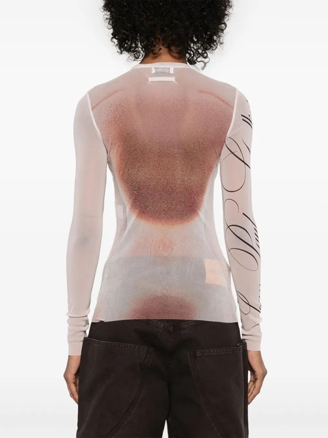 Jean Paul Gaultier silhouette-print T-shirt - Pink - zdjęcie produktu nr 2