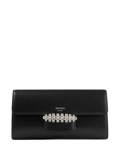 Jimmy Choo Bing crystal-embellished wallet-on-chain - Black - zdjęcie produktu nr 1