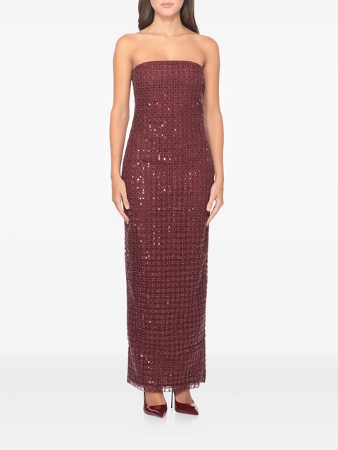 ROTATE BIRGER CHRISTENSEN sequin-embellished strapless dress - Red - zdjęcie produktu nr 2