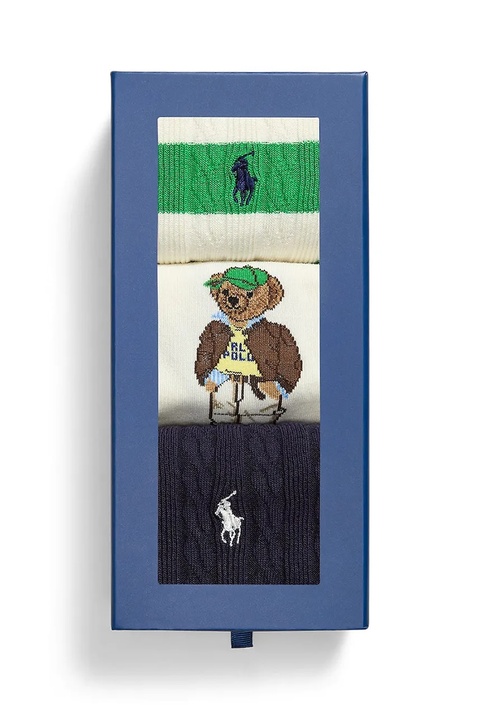 Polo Ralph Lauren skarpetki 3-pack kolor beżowy 455982947 - zdjęcie produktu nr 2