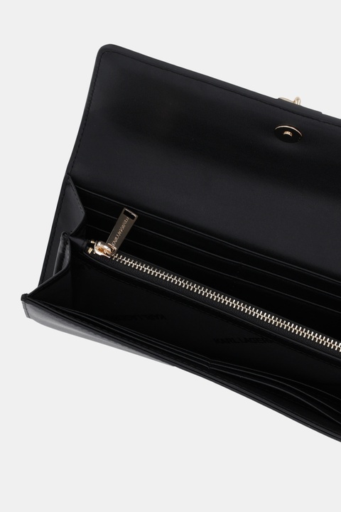 Karl Lagerfeld portfel skórzany K/AUTOGRAPH damski kolor czarny B1W32026 - zdjęcie produktu nr 2