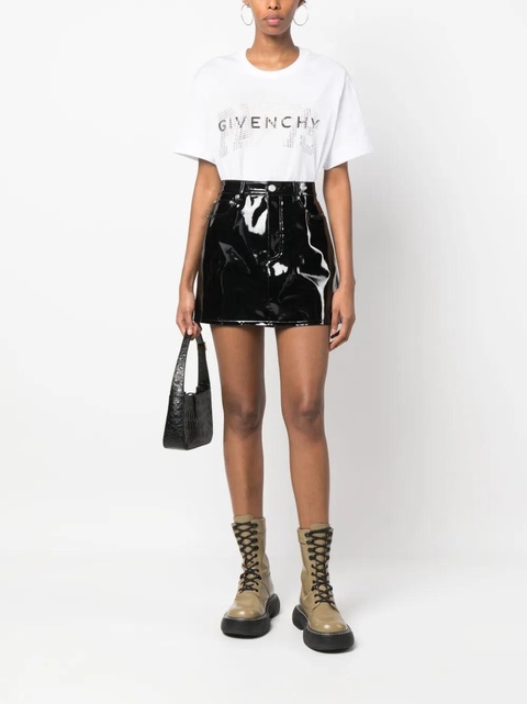 Givenchy rhinestone-embellished logo-print T-shirt - White - zdjęcie produktu nr 2