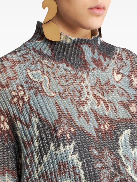 ETRO floral-print wool sweater - Blue - zdjęcie produktu nr 2