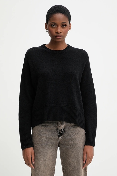 United Colors of Benetton sweter z dodatkiem wełny damski kolor czarny 1244D10BC - zdjęcie produktu nr 1