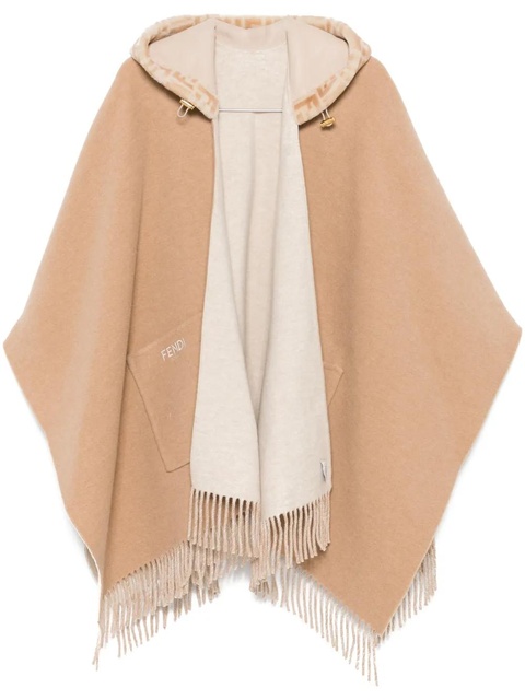 FENDI hooded cape - Neutrals - zdjęcie produktu nr 1