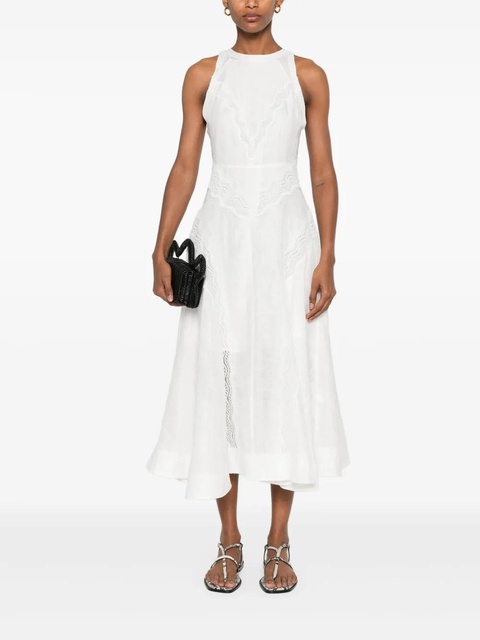 SANDRO lace-detail midi dress - White - zdjęcie produktu nr 2