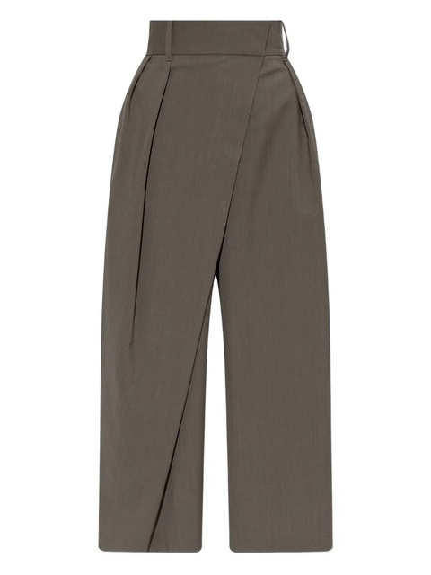 LOEWE pleated wrap trousers - Green - zdjęcie produktu nr 1