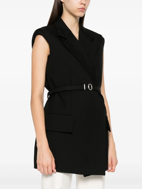 Jil Sander wool sleeveless coat - Black - zdjęcie produktu nr 2