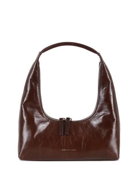 Marge Sherwood crinkled-leather shoulder bag - Brown - zdjęcie produktu nr 1