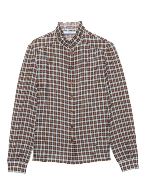 Prada checked shirt - Brown - zdjęcie produktu nr 1