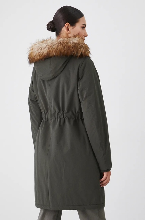 Medicine parka damska kolor zielony - zdjęcie produktu nr 2