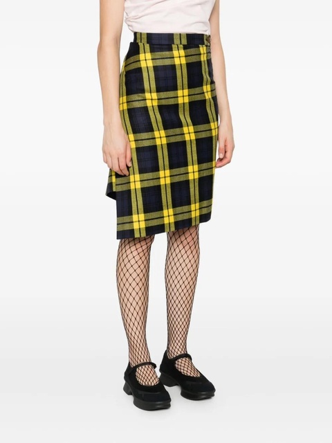 Vivienne Westwood Infinity checked asymmetric midi skirt - Blue - zdjęcie produktu nr 2