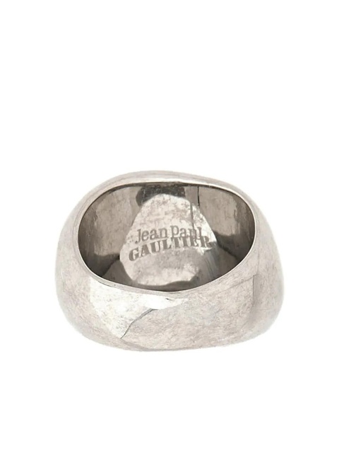 Jean Paul Gaultier embossed-logo ring - Silver - zdjęcie produktu nr 2