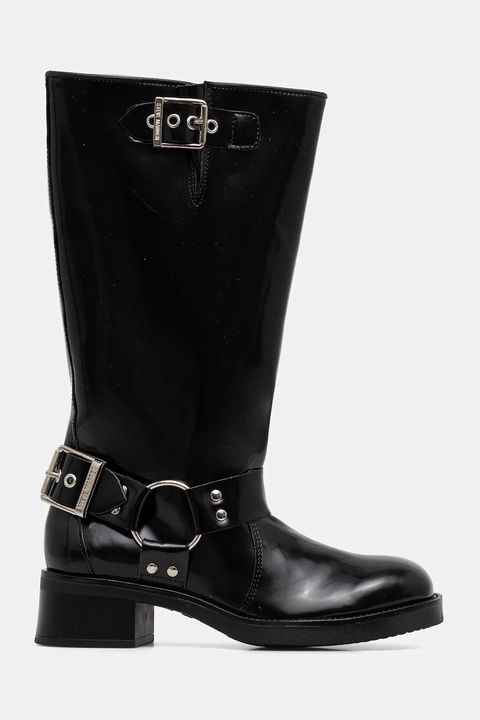 Steve Madden kozaki Beau damskie kolor czarny na płaskim obcasie 11003069 - zdjęcie produktu nr 2