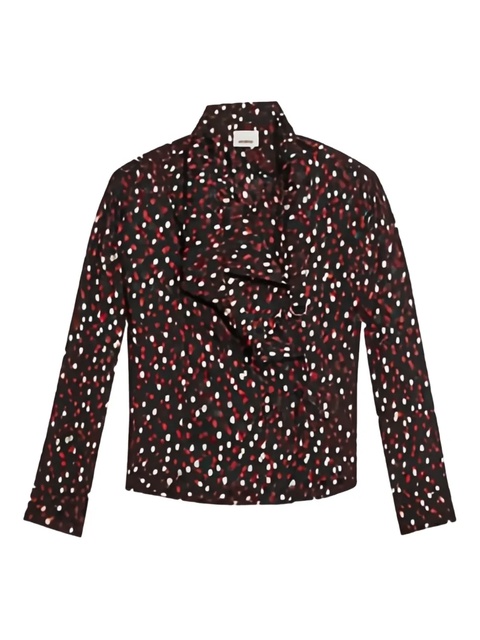 ISABEL MARANT Emany ruffled polka-dot top - Black - zdjęcie produktu nr 1