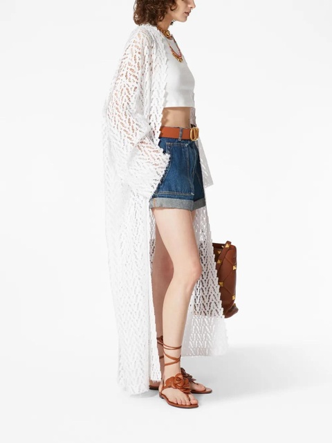 Valentino Garavani long-sleeve lace kimono - White - zdjęcie produktu nr 2