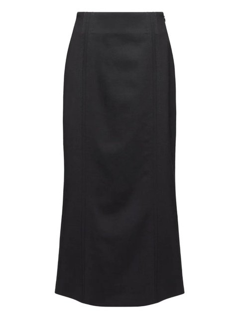 MM6 Maison Margiela back-slit midi skirt - Black - zdjęcie produktu nr 1