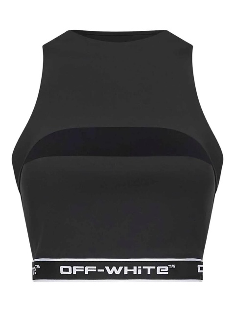 Off-White Arrow-motif jacquard crop top - Black - zdjęcie produktu nr 1