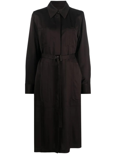 Jil Sander single-breasted belted-waist coat - Brown - zdjęcie produktu nr 1