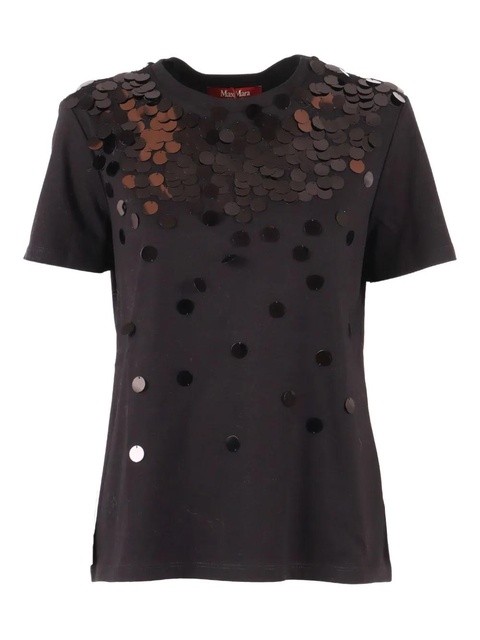 Max Mara Umano sequin-embellished T-shirt - Black - zdjęcie produktu nr 1