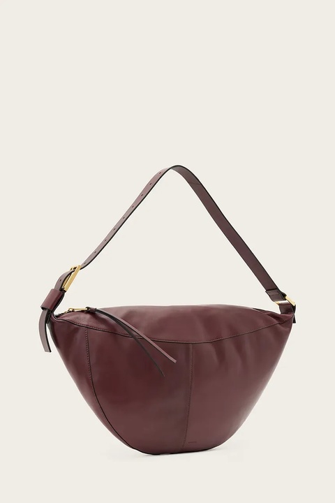 AllSaints torebka skórzana LUNA kolor czerwony W190XD - zdjęcie produktu nr 2