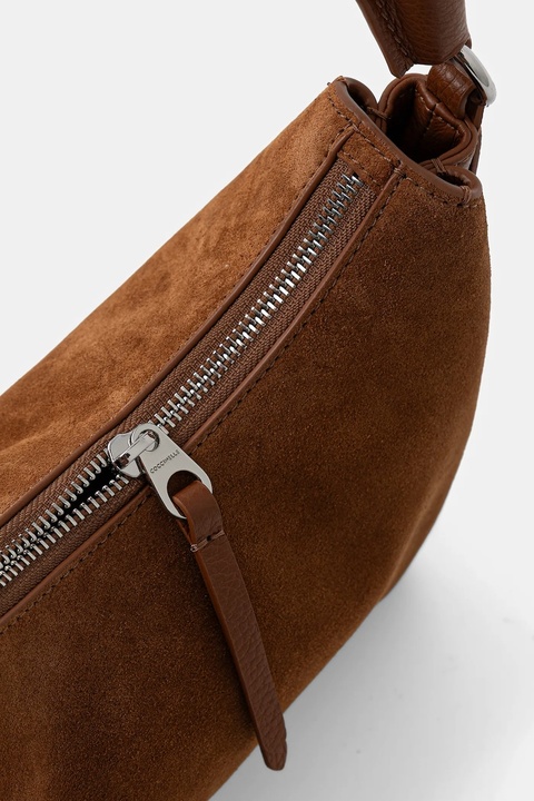 Coccinelle torebka zamszowa BOHEME SUEDE BIMATERIAL kolor brązowy E1.P6P.13.03.01 - zdjęcie produktu nr 2