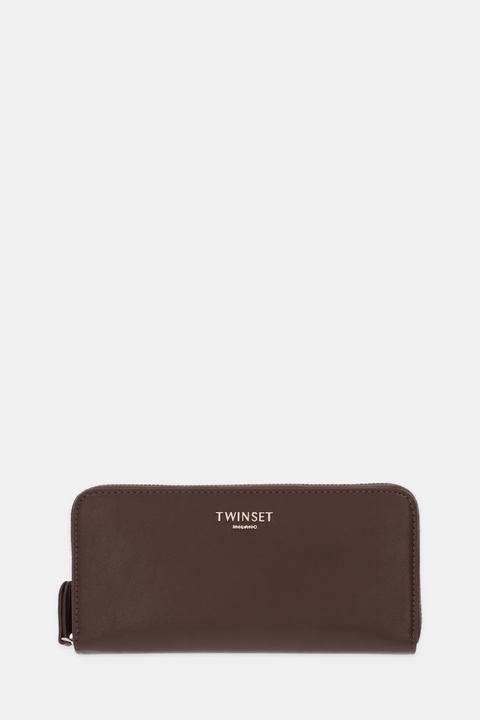 Twinset portfel damski kolor brązowy 252TD8392 - zdjęcie produktu nr 1