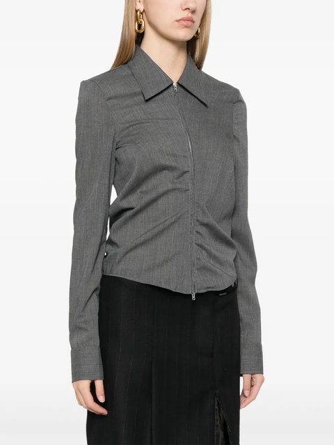 OUR LEGACY Slim Zip shirt - Grey - zdjęcie produktu nr 2