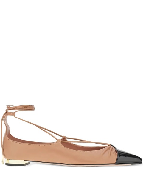 Aquazzura Gabi pointed-toe ballet flats - Neutrals - zdjęcie produktu nr 1