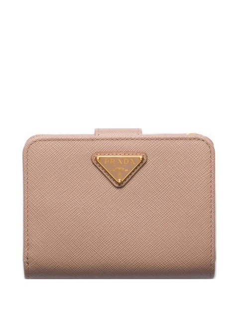 Prada snap fastener triangle small wallet - Neutrals - zdjęcie produktu nr 1