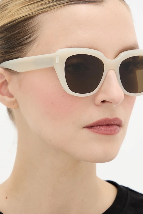 Saint Laurent okulary przeciwsłoneczne damskie kolor beżowy SL 827 - zdjęcie produktu nr 2