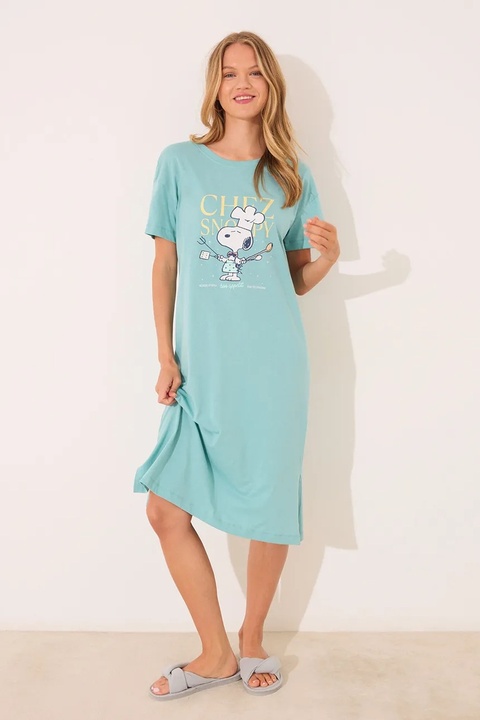 women'secret piżama bawełniana damska kolor turkusowy bawełniana 4442106 - zdjęcie produktu nr 2