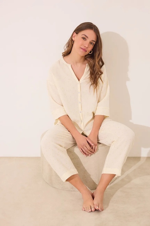 women'secret piżama damska kolor beżowy bawełniana 3599229 - zdjęcie produktu nr 2