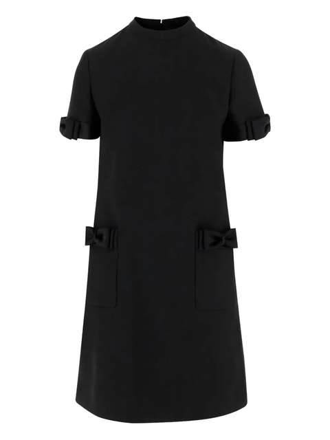 Valentino Garavani bow-detail pocket midi dress - Black - zdjęcie produktu nr 1