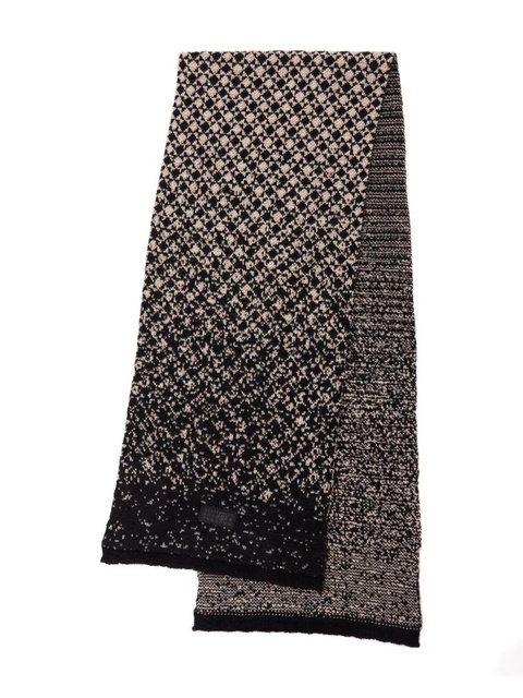 MM6 Maison Margiela patterned knit scarf - Black - zdjęcie produktu nr 2