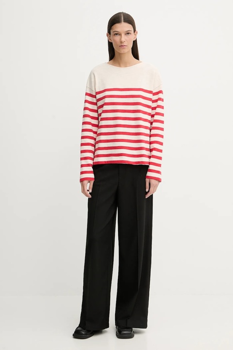 Marc O'Polo sweter bawełniany damskie kolor beżowy lekki 600304752021 - zdjęcie produktu nr 2