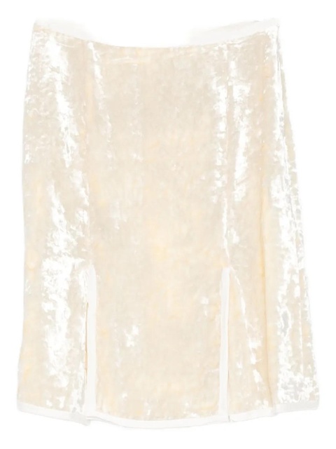 Jil Sander velvet-finish midi skirt - Neutrals - zdjęcie produktu nr 1